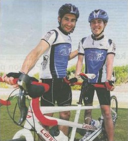 Darren and Gerald with Darren's new Cannondale Tandem